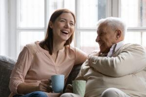 Family members discussing weight loss.